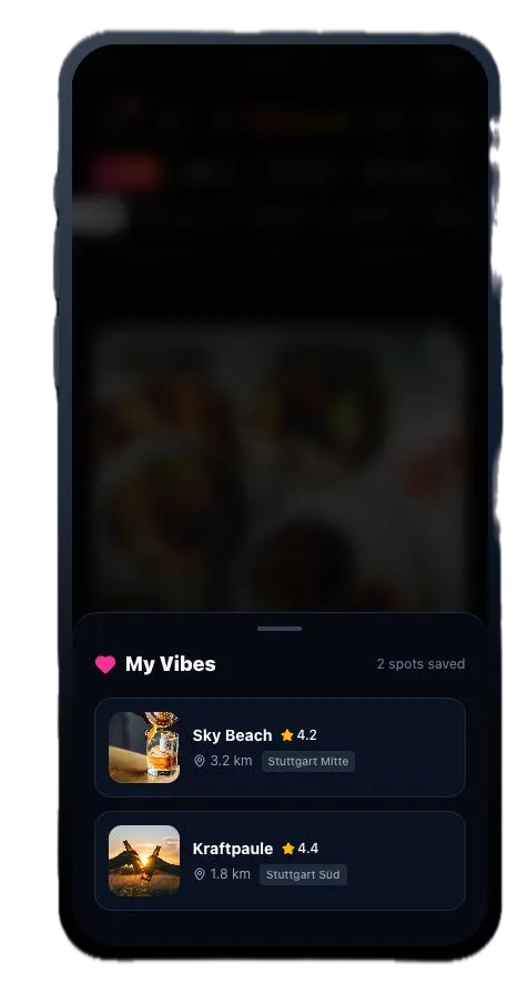 TinderGastro Saved Vibes